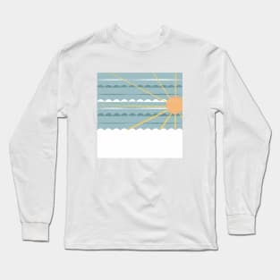 Sunset, sea,.4. sun, sun-art, beach,  spring, ocean, sunart, summer, vector. Long Sleeve T-Shirt